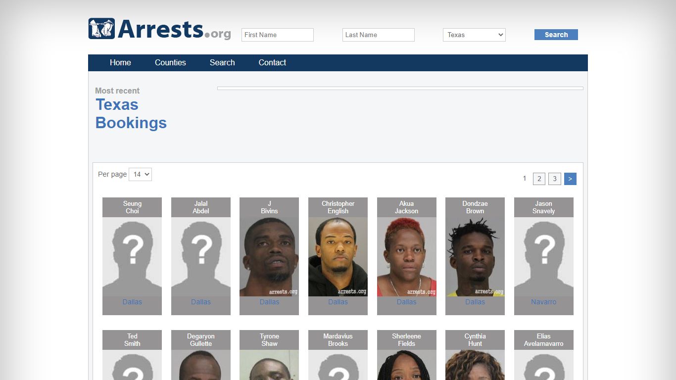 Texas Arrests and Inmate Search